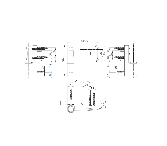 Obrázok z Dverový pánt ROTO 105 NN 16.5mm-19mm